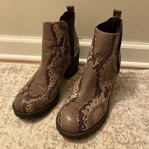 Snake Skin Booties